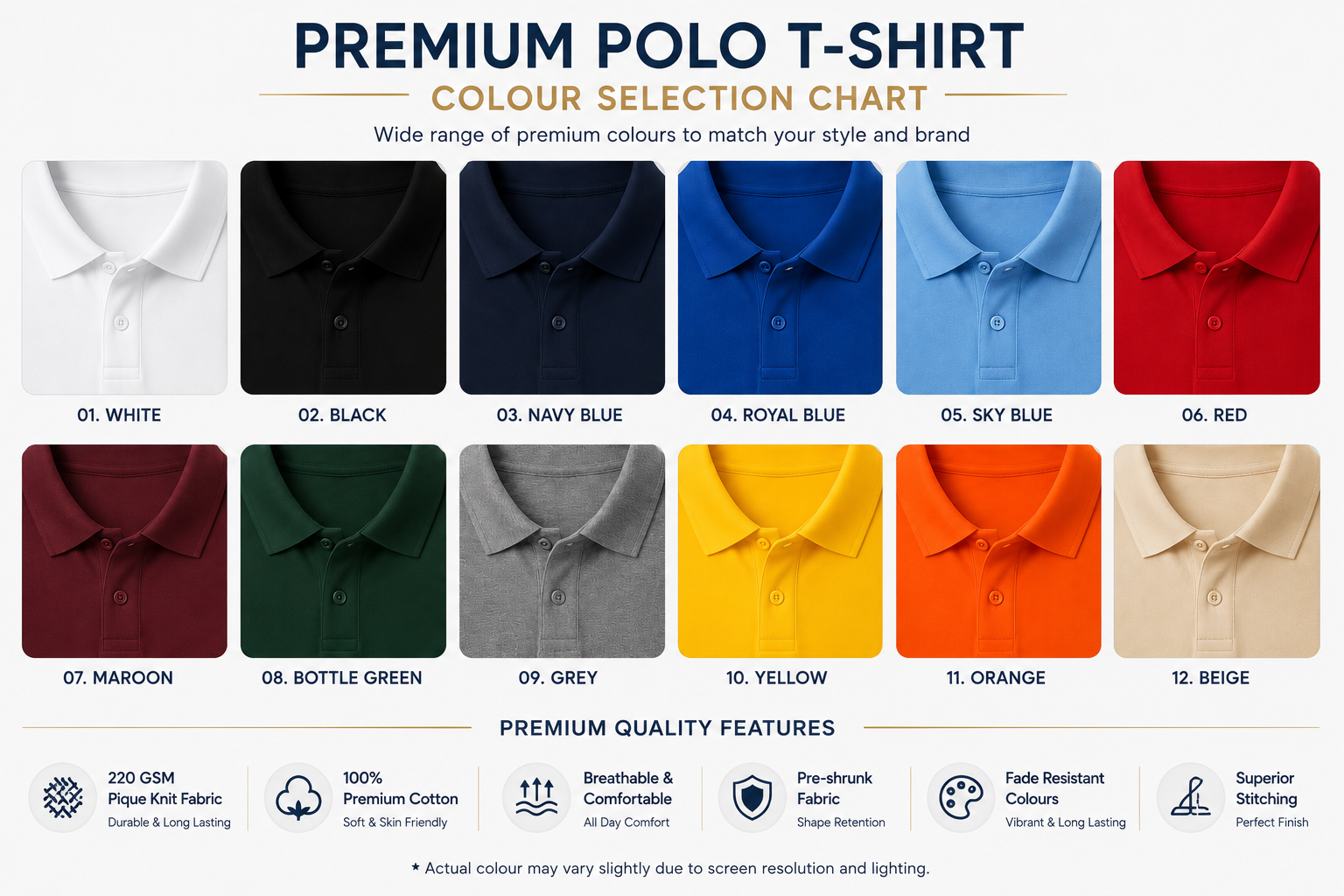 Premium Polo Uniform T-Shirt